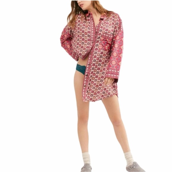 NWT Free People Happy Holibabe sleep shirt Sz XS - Picture 2 of 6